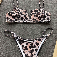 Leopard Push Up Padded Bikini