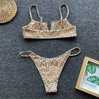 Cheetah Push Up Padded Bikini