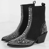Western Rivet Ankle Boots