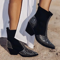 Western Rivet Ankle Boots