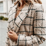 Plaid Wool Button Coat
